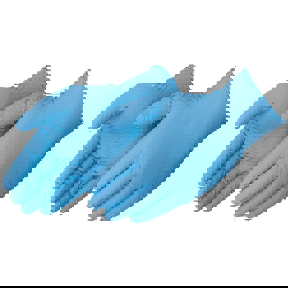 Disposable Gloves: 6 mil Thick, Nitrile, Powdered, Industrial Grade